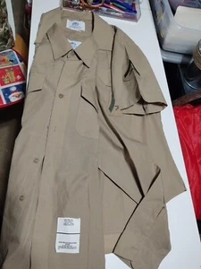 D.S.C.P. Valor Collection  Khaki  2 Shirts MENS SZ 17  1/2 Long,Short Sleeves XL - Picture 1 of 11