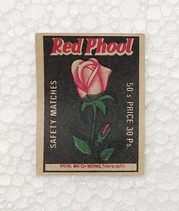 Coincidencias de seguridad Red Phool originales de colección etiquetas Andal Match Works colecciones - Imagen 1 de 4
