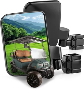 Golf Cart Mirrors for EZGO Club Car Yamaha, No Drilling Golf Cart Side Mirror Un - Picture 1 of 7