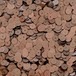 8mm Sequins Round Flat Speckle Bronze Brown Matte Silk Frost. Loose Paillettes. - Picture 1 of 2