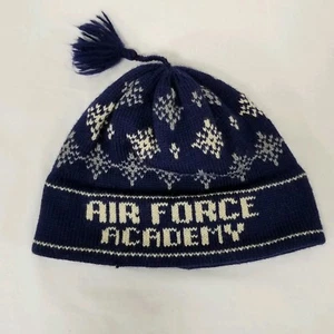 Vermont Originals Air Force Academy blau weiß Strick Strumpf Mütze Quaste USA  - Bild 1 von 12