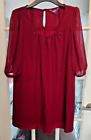 New Look Burgundy Casual Top (Size 18) Used Ex Cond.