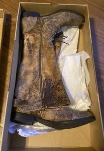 Geboren Damen BITSY groß braun Leder Stiefel durchgehender Reißverschluss Größe 8,5M - Bild 1 von 10
