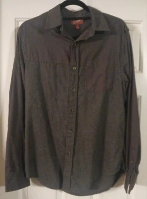 Camisa informal con botones con cuello largo gris manga larga Arizona Jeans para hombre talla S Foto 1 de 3