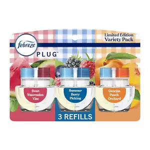 Febreze Plug In Air Freshener, Odor-Fighting Oil Refill,3 Refills - Picture 1 of 5