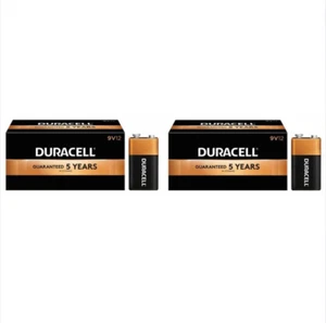 Duracell CopperTop 9V Alkaline Batteries 9 Volt MN1604BKD (Pack of 24 ) - Picture 1 of 1