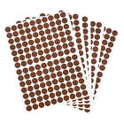 5 Sheets/700Pcs Screw Hole Stickers, 12mm Brown Self-Adhesive Sticker