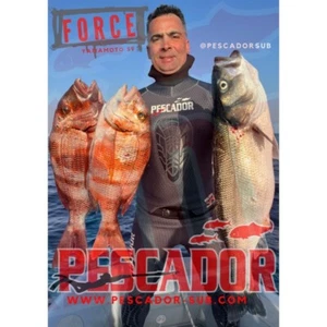 PESCADOR SUB FORCE 5mm Spearfishing Yamamoto Wetsuit in Large with free 3mm Vest - Picture 1 of 3