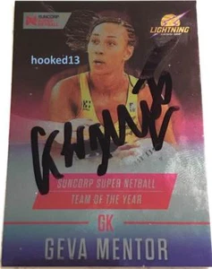 Autógrafo firmado por Geva Mentor Sunshine Coast Lightning en tarjeta paralela 2018 - Imagen 1 de 2