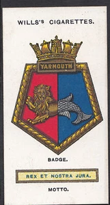 Wills Cigarette Card - 1925 - Ships Badges - Card No 20 - Yarmouth - Picture 1 of 2