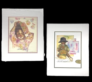 Kenneth Gatewood African American Boy Clown & Cookies Color Art Print Signed - Picture 1 of 19