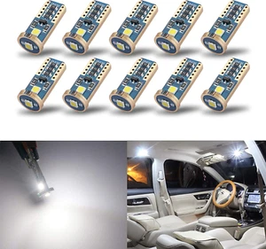 Newest Extremely Bright Wedge T10 168 194 LED Bulbs for Car Interior Xenon White - Picture 1 of 9
