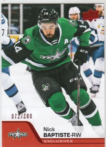 2020-21 Upper Deck AHL Exclusives #72/100 Nick Baptiste #38 - Picture 1 of 1