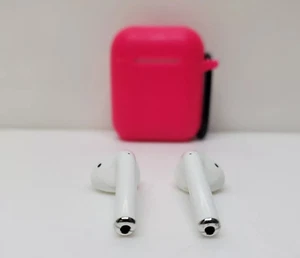 Apple Airpods with Pink Protective Sleeve - Picture 1 of 5