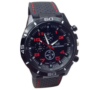 2015 Reloj de pulsera de cuarzo para hombre militar de silicona reloj deportivo de moda 12 horas - Imagen 1 de 4