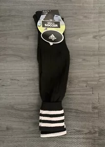 adidas Soccer/ Rugby Sock-Black 3 Stripes - Picture 1 of 3