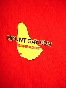 Camiseta Mount Gay Rum Barbados Junior Niños Talla Mediana Camiseta Roja Nueva Sin Etiquetas - Imagen 1 de 4