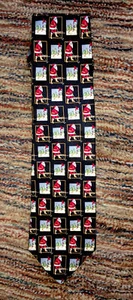 Corbata de seda Holiday Traditions by Hallmark Navidad golfing Santa EE. UU. - Imagen 1 de 4