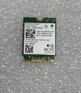 Tarjeta WiFi inalámbrica para computadora portátil Dell Precision 17,3” 7760 AX201NGW 4CX88 04CX88 WS - Imagen 1 de 2