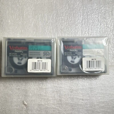 Lot Of (2) New Sealed VERBATIM DC2120 Data Tape Cartridges Z14 - Image 1 of 3
