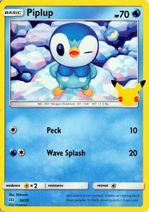 Promociones regulares Piplup 020/025 McDonald's 25 aniversario - Imagen 1 de 2