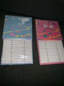 Set Of 2 Vintage Alphabetical Address/phone Number Filing Storage Pink And Blue - Picture 1 of 7