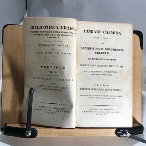 1830 Bibliotheca Graeca/Pindari Carmina Deperdirotum Fragmentis Selectis  - Picture 1 of 8