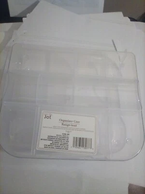 NEW JOT 9-Compartment Crafting Organizer Case Plastic FREE SHIPPING - Image 1 of 3