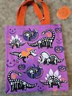 NWT Spooky Night Halloween Skelton Dinosaurs Reusable Heavy Duty Bag Tote Treat 