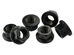 Racebolt Aluminum Race Drilled Sprocket Nuts M10x1.0 (Ducati) (Black) - Foto 1 di 5