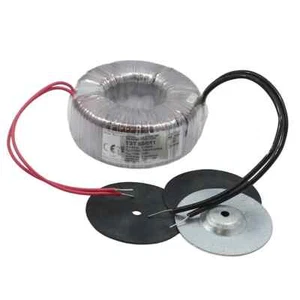 12V Trafo (Ringkerntransformator) 60VA, 230V~ zu 12V~/5A, 80x34mm, 15cm Kabel - Bild 1 von 4