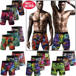 Men's 3-Pack Comfort Boxer Briefs Fit Ultra Soft Stretch Underpants Wick Shorts - Picture 1 of 30