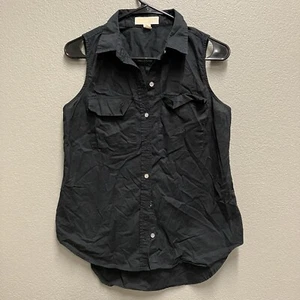 Camicia Michael Kors nera senza maniche con bottoni media - Foto 1 di 2