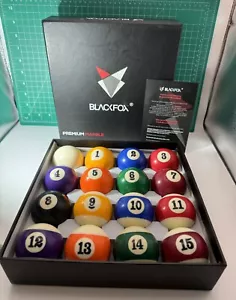 Premium Marble Blackfox Billard Poolkugeln Black Fox Komplettset 16 - Bild 1 von 7