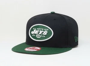 New Era 9Fifty Men Women Cap New York Jets Baycik Black Dark Green Snapback Hat - Picture 1 of 5