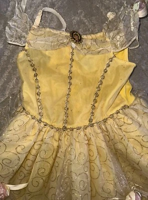 Vestido Oficial Disney Niñas Bella La Bella y la Bestia XS 4/5 Precioso Detalle Foto 1 de 4