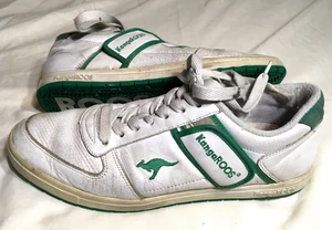 Tenis Entrenador KangaROOS Blanco Verde Vintage RARO 8.5 - Imagen 1 de 9