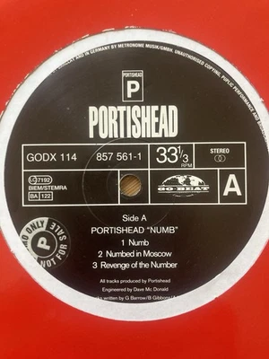 Portishead - Numb. EP Promo. Vinyl. Bristol Triphop. RARE NM/NM. Unplayed - Image 1 of 3