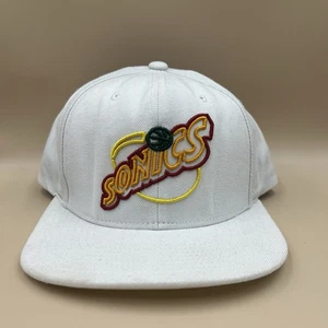 Mitchell & Ness Seattle SuperSonics Snapback Mütze weiß NBA HWC Logo Cap - Bild 1 von 7