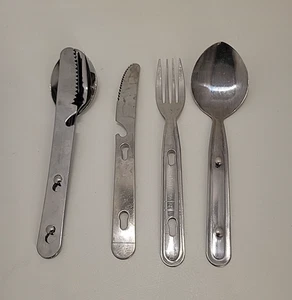Zwei Coghlan's 3 Stück Edelstahl Camping Utensilien Sets - Bild 1 von 8