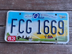 Placa de matrícula Ohio FCG 1669 2010 hermoso lugar de nacimiento de la aviación - Imagen 1 de 2