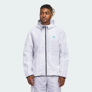 Chaqueta con capucha tejida con cremallera completa blanca 2XL para hombre ADIDAS JF6617 $75 - Imagen 1 de 20