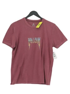 Volcom Women's T-Shirt S Purple Graphic 100% Cotton Short Sleeve Crew Neck Basic - Picture 1 of 5