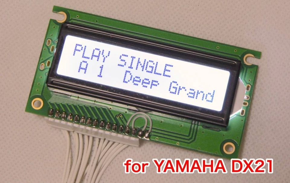 YAMAHA DX21 White LED Backlight LCD Display New Plug and Play 14P - Image 1 of 4