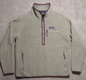 Chaqueta Patagonia Mujer Grande Retro Pila Marsupial Polar Pullover Media Cremallera Gris - Imagen 1 de 11