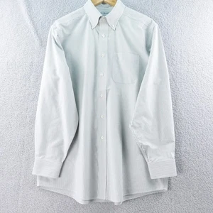 LL Bean Mens 16 1/2-34 Long Sleeve Striped Wrinkle Resistant Button Down Shirt - Picture 1 of 6