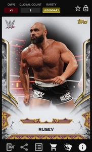 WWE Topps Slam DIGITAL Reverence Rusev Legendary Black 10 CC DIGITAL - Picture 1 of 1