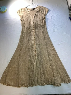 波西米亚连衣裙“花朵”品牌印度制造 S 码 — 第 1/4 张图片