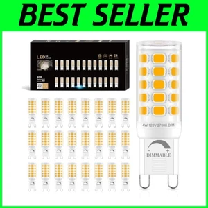 Versatile 24-Pack of Dimmable G9 LED Bulbs - 2700K Soft Warm White, 30,000 Hours - Picture 1 of 8