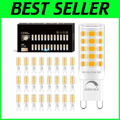 Versatile 24-Pack of Dimmable G9 LED Bulbs - 2700K Soft Warm White, 30,000 Hours - Image 1 of 4